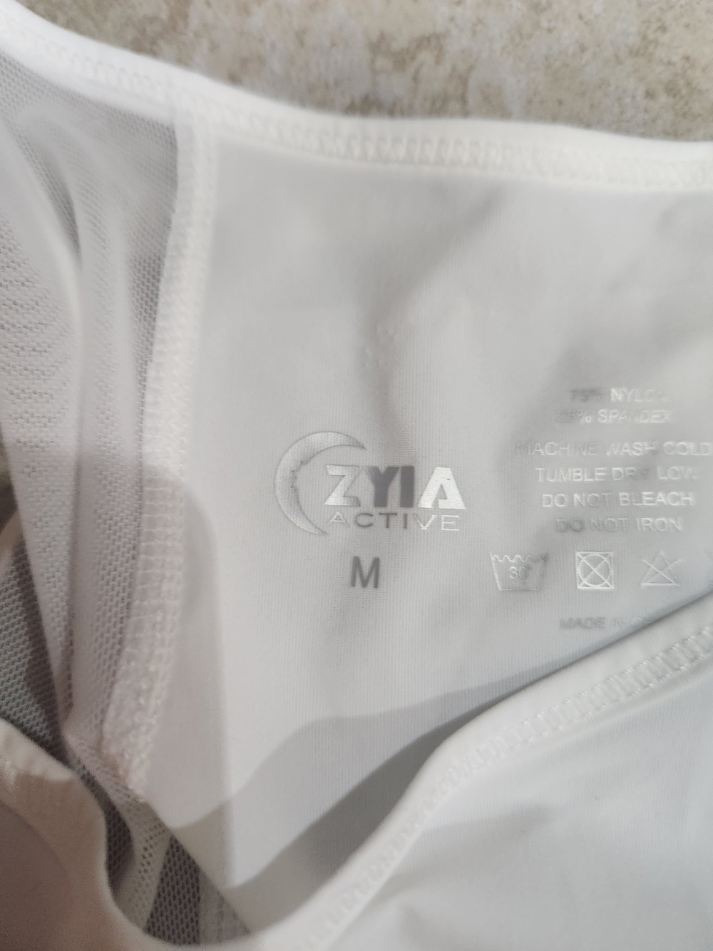 ZYIA White Performance Racerback Tank - Picture 3 of 3